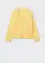 Cardigan Luca-W Amarillo Talla S Mujer Mango