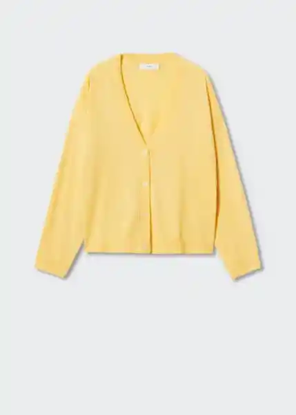 Cardigan Luca-W Amarillo Talla S Mujer Mango