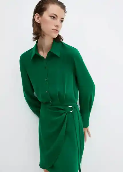 Vestido Bela Verde Talla S Mujer Mango