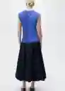 Blusa Noeli Azul Talla S Mujer Mango