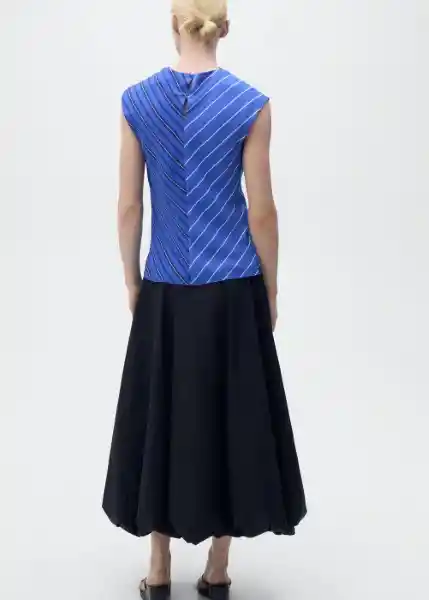 Blusa Noeli Azul Talla S Mujer Mango