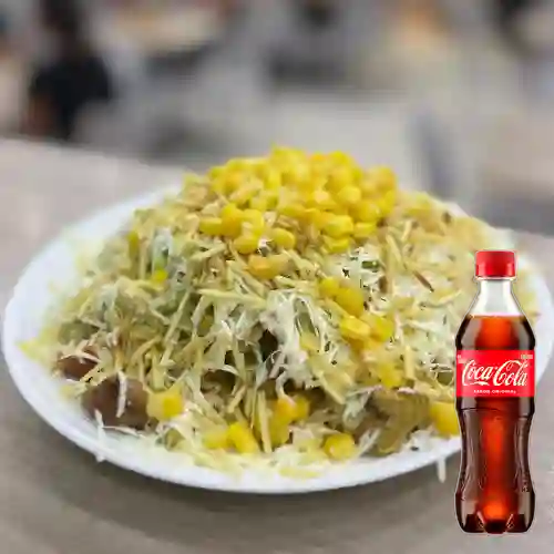 Combo Salchipapa Mixta + Coca Cola Original 400ml