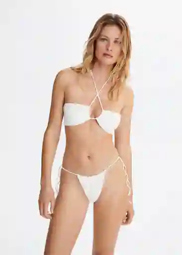 Top Bikini Mayari Blanco Talla M Mujer Mango