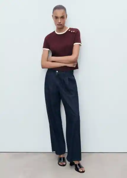 Camiseta Pirti Burdeos Talla L Mujer Mango