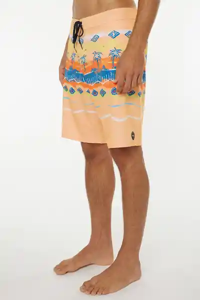 ONeill Short de Baño Hyperfreak Heist Print Am Coral Talla 36