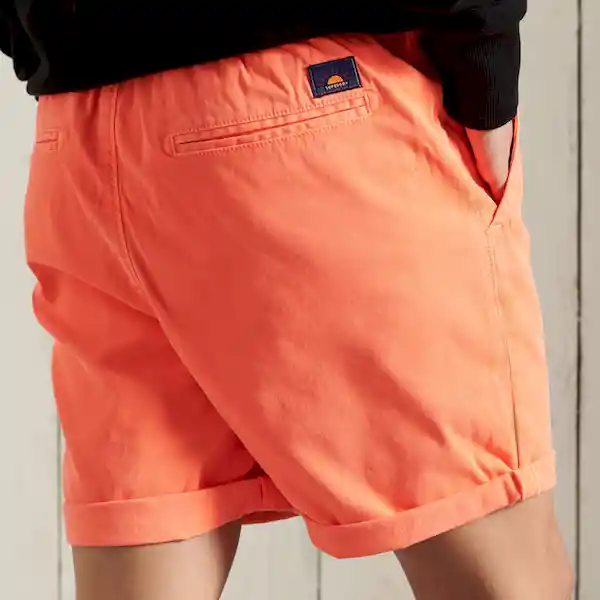 Superdry Bermuda Para Hombre Sunscorched Chino Naranja Talla L