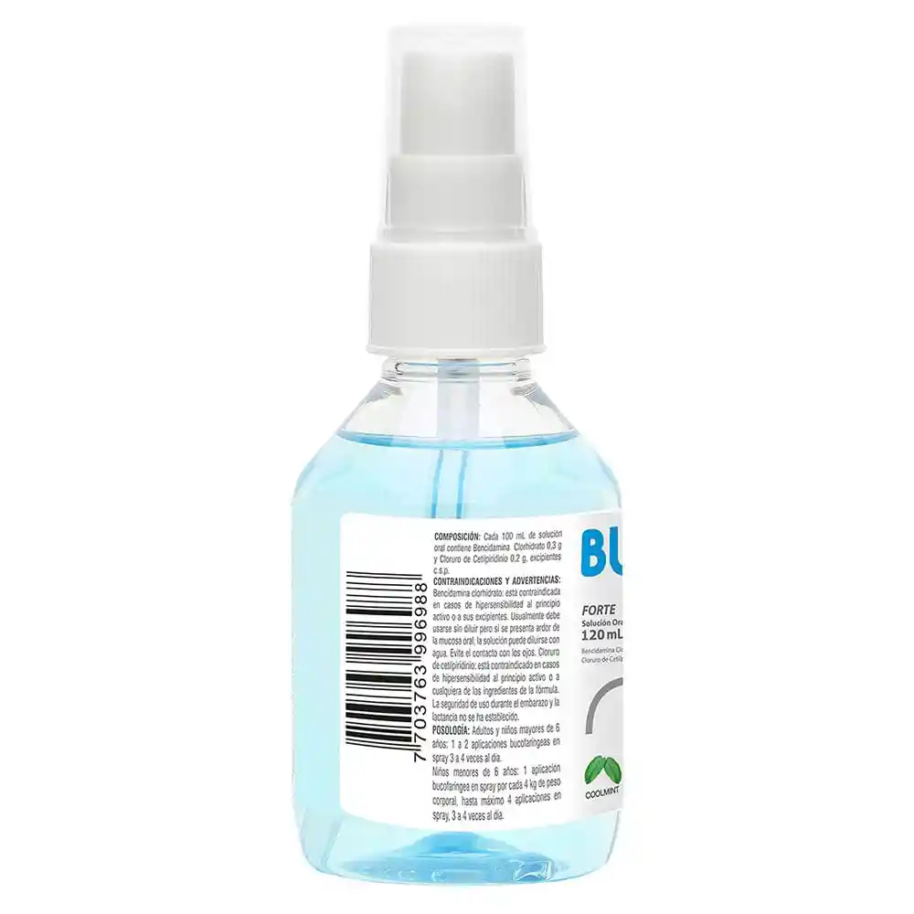 Bucoxol Forte Bencidamina Clorhidrato (0.3%) /Cloruro de Cetilpiridino (0.2%) Cool Mint 