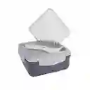 Contenedor de Comida Con 2 Compartimentos Gris 1100 mL Miniso