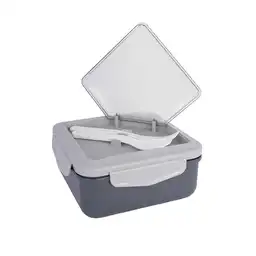 Contenedor de Comida Con 2 Compartimentos Gris 1100 mL Miniso