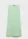 Falda Laguna Verde Pastel Talla M Mujer Mango