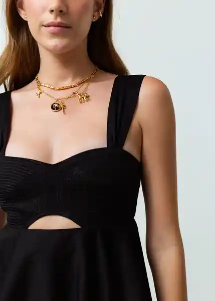 Vestido Ofelia Mujer Negro Puro Ultra Oscuro T S 472G357 Naf Naf
