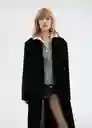 Abrigo Paraiso Negro Talla M Mujer Mango