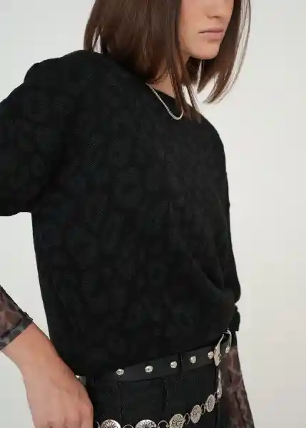 Tejido Mujer Negro Puro Ultraoscuro Talla L 489g055 Naf Naf