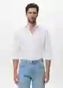 Camisa Giro Blanco Talla L Hombre Mango