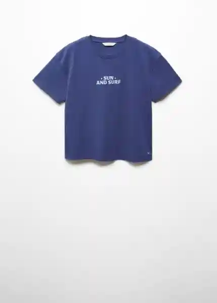 Camiseta Surf Azul Noche Talla 20 Niña Mango