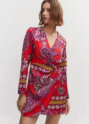 Vestido Cuba Rojo Talla S Mujer Mango