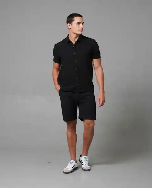 Camisa Hombre Negro Talla M 112G007 Rifle
