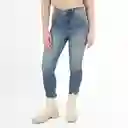 Jean Tiro Medio Bota Skinny Azul Talla 8 - 557641