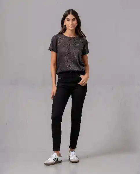 Camiseta Mujer Negro Noche Ultraoscuro Talla L 84426 Rifle