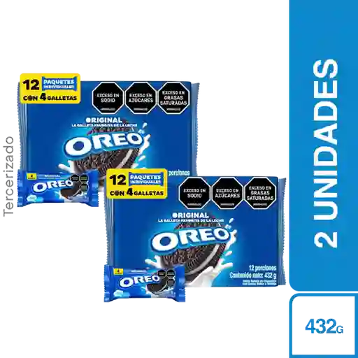 Oreo Galleta Original 432g x2