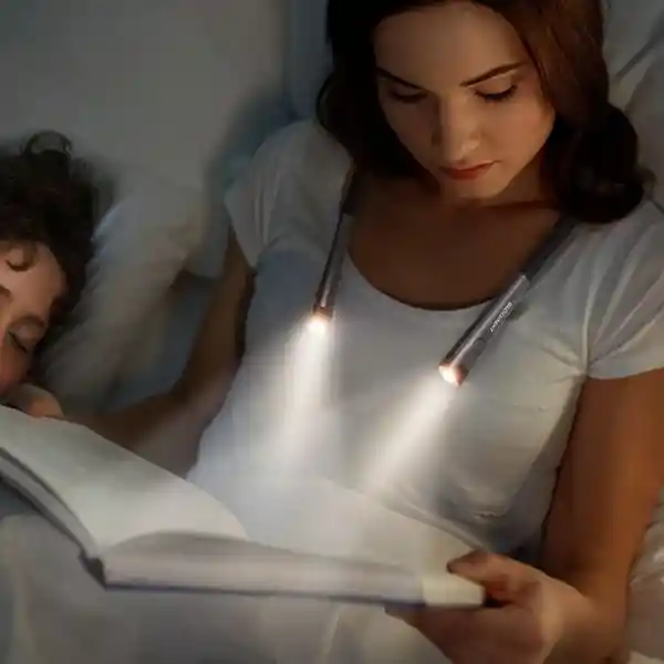 Glocusent Luz de Lectura Para Cuello Gris