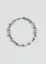 Collar Texture Plata Talla 99 Mujer Mango