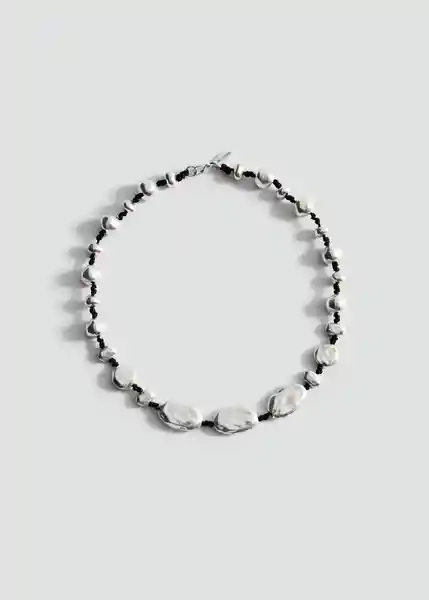 Collar Texture Plata Talla 99 Mujer Mango