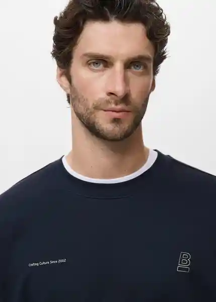 Buzo Sudadera Brooklyn Navy Talla M Hombre Mango