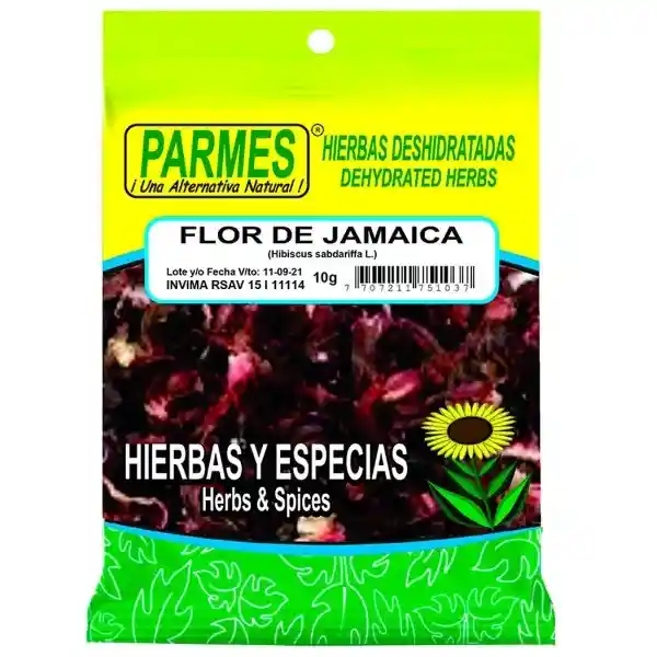 Parmes Flor de Jamaica Herba Deshidratada