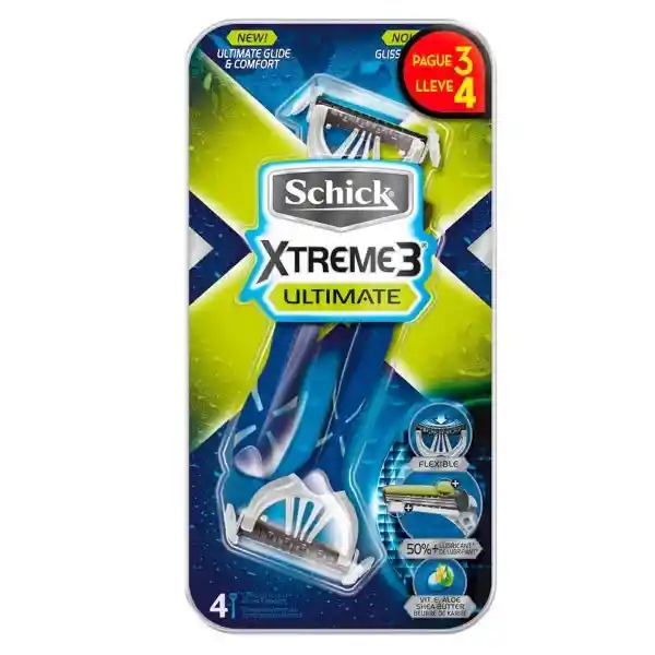 Schick Máquina Afeitar Xtreme3 Ultimate Desechable