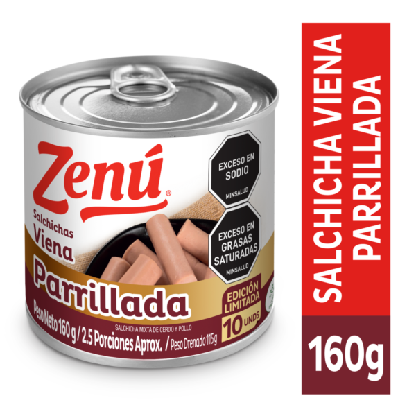 Zenú Salchichas Viena Parrillada Mixta Edición Limitada Lata 160 g