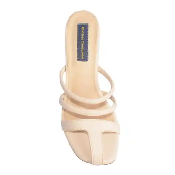 Sandalias Tacón Hanan Beige Talla 37