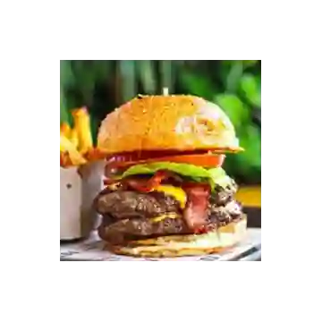 Hamburguesa Doblede250g+papafrancesa