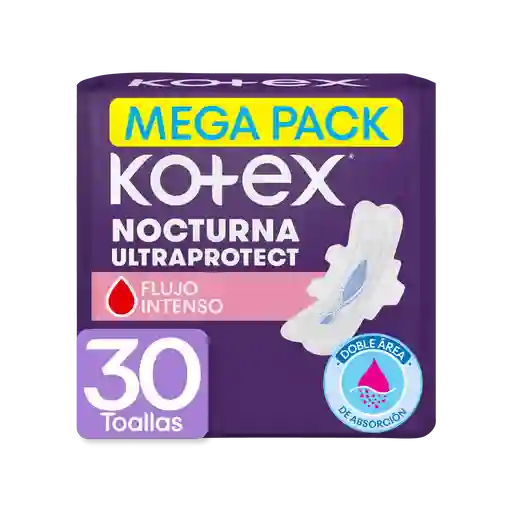 Kotex Toalla Femenina Nocturna 30 Und