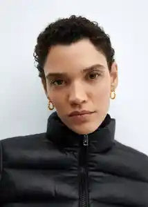 Abrigo Anorak Blandi Negro Talla 28 Mujer Mango