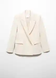 Blazer Americana Tempo Crudo Talla L Mujer Mango