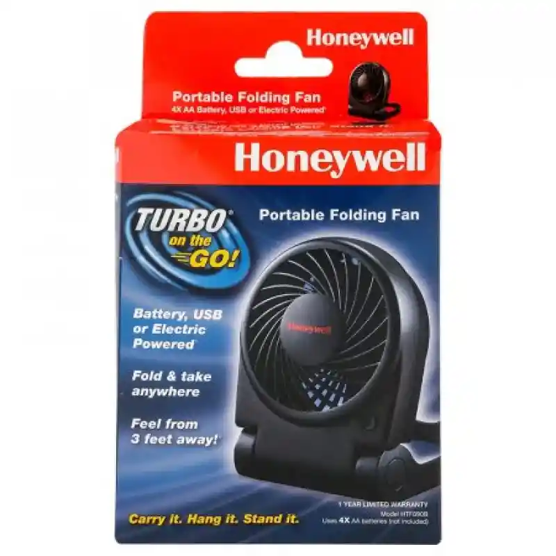 Ventilador De Escritorio Turbo Usb Bterias Aa Honeywell Htf090bv1