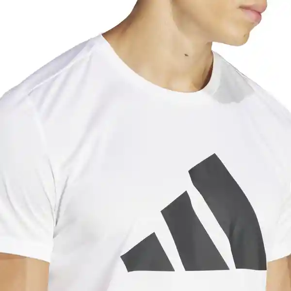 Adidas Camiseta Run It Tee Para Hombre Blanco Talla L