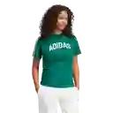 Adidas Camiseta L Softs Manga Corta Mujer Verde Talla S