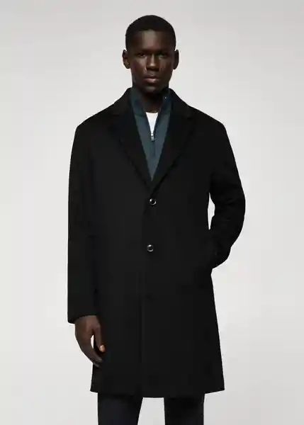 Abrigo Dalan-I Negro Talla XS Hombre Mango
