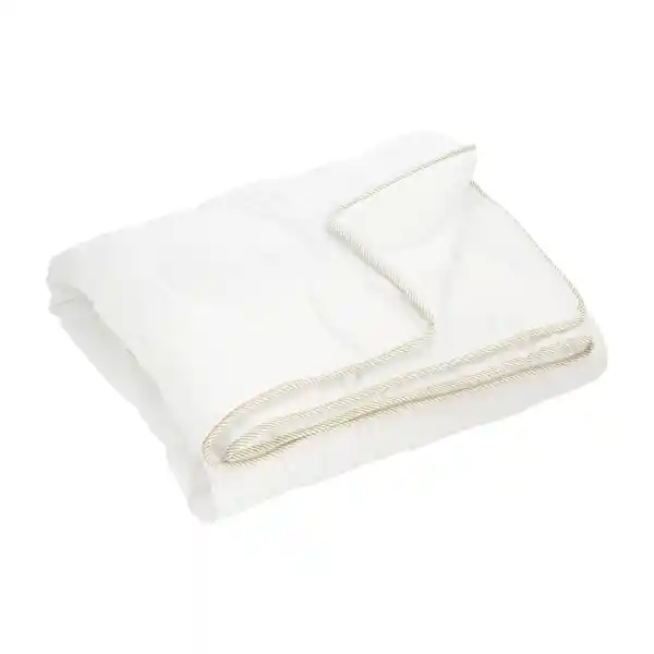 Casaideas Plumón Microfibra 2 en 1 Doble Blanco Diseño 0001