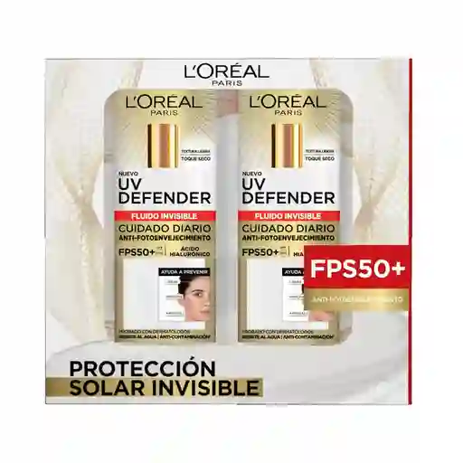 L'Oréal Protector Solar uv Defender Fluido Invisible Fps 50+