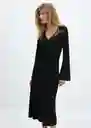 Vestido Kling-a Negro Talla XS Mujer Mango