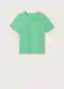 Camiseta Psgrue Verde Talla S Mujer Mango