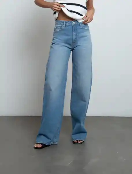 Jean Mujer Azul Índigo Medio Talla 10 493F003 Naf Naf