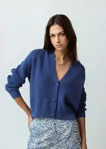 Blusa Tejido Mujer Azul Cetaceo Talla S 482G033 Naf Naf