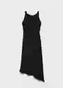 Vestido Irati Negro Talla M Mujer Mango