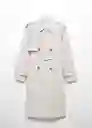 Abrigo Trench Fluid Gris Claro Vigoré Talla M Mujer Mango