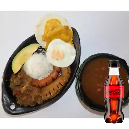 Combo Bandeja Paisa + Coca-Cola Zero 250 ml