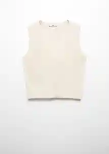 Chaleco Luka Crudo Talla M Mujer Mango